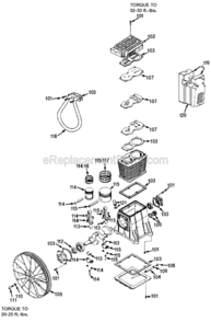 Page B Diagram and Parts List for CPLKC7080V2 Type 0 Porter Cable Compressor